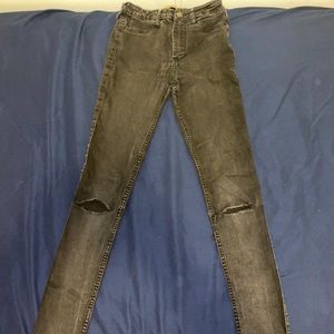 Black high rise skinny jeans